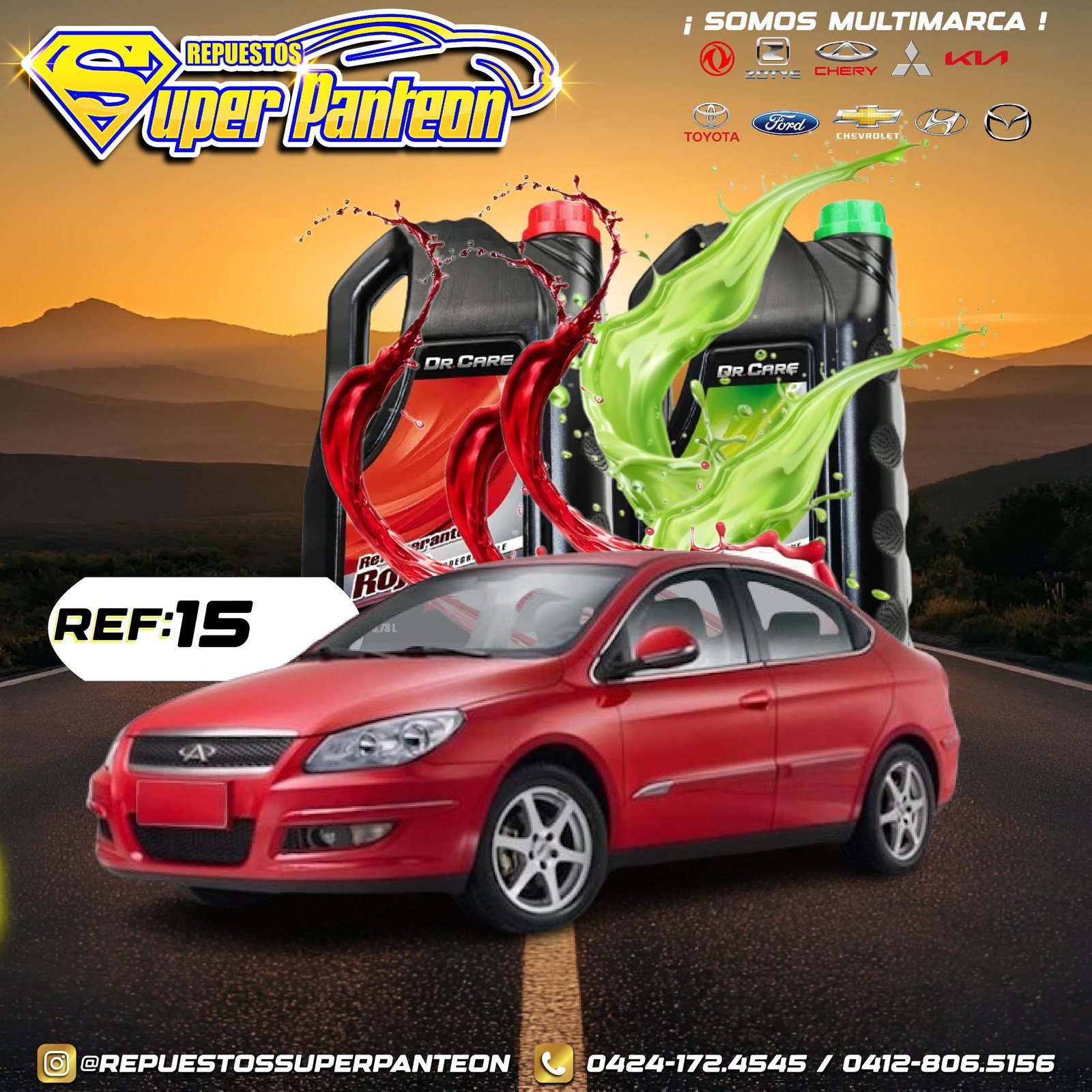 Refrigerantes Dr. Care para tu vehiculo