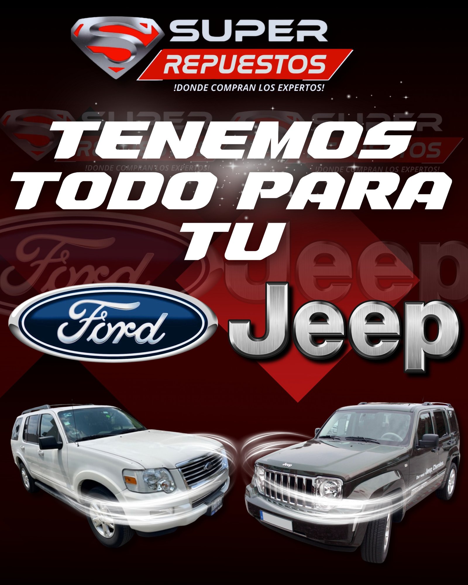 Todo para tus vehiculos Jeep y Ford, cotiza con nosotros