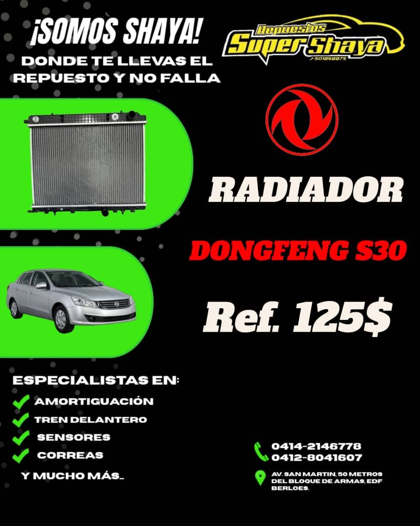 Radiador, Dongfeng S30